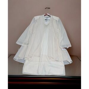 VTG R&M‎ Richards Size 10 Mother of the Bride Groom Dress Embellished Bone Color